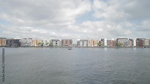 The River IJ modern waterfront architecture at Java-eiland, Amsterdam