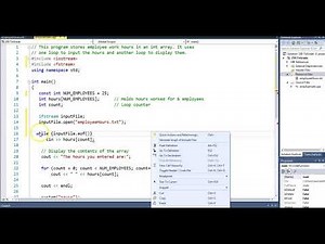 Reading Data from a File into an Array