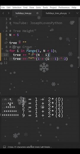 Draw A Christmas Tree In Python 🎄