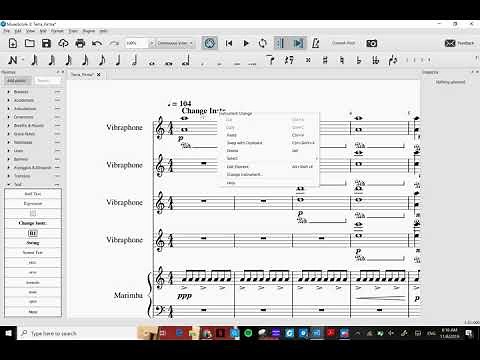 How to change an instrument on Musescore 3.0
