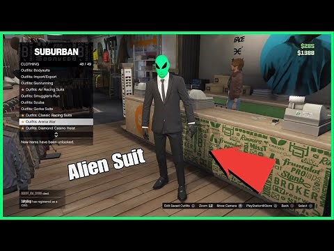 How to put suit on Alien bodysuit in Gta5 online