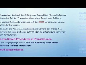 Verständnis von SQL-Transaktionen: Gehört der Aufruf einer Stored Procedure zu BEGIN/END TRANSACTIO