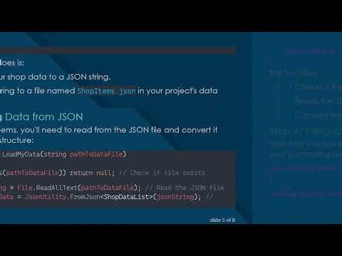 How to Save and Load Shop Item Data in Unity Using JSON