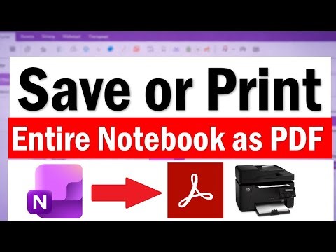 How to Export Entire OneNote Notebook to PDF | How To Save OneNote NoteBook to PDF |
