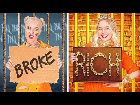 RICH VS BROKE CHALLENGE || Funny Food Situations & DIY Ideas by 123 GO! FOOD