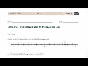 M3L6 Exit Ticket - 6th Grade