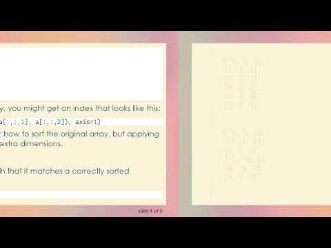 Sorting a 3D NumPy Array Using a Multidimensional Index with np.take_along_axis