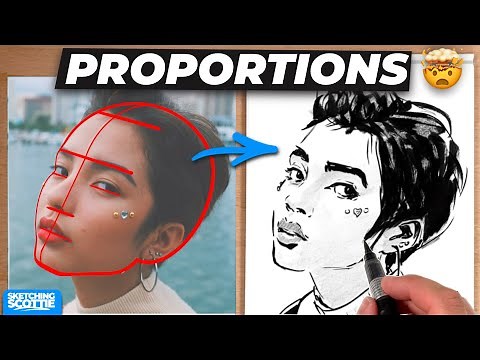 How to draw FACE PROPORTIONS (free template)