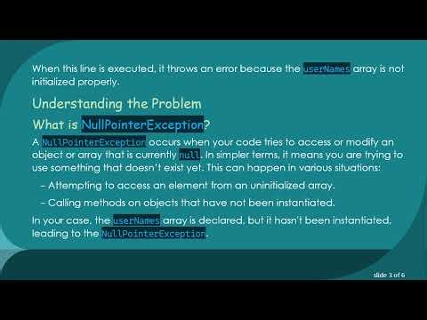 How to Fix a NullPointerException Error in Java