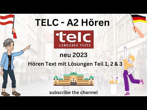 TELC Deutsch A2 (SD) Hören Test Teil 1, 2 & 3 mit Lösungen neu 2023 | German exam listening Test