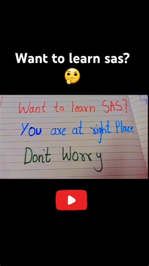 sas tutorial for beginners . #sas #learnsas #sastutorial #sas notes 📒