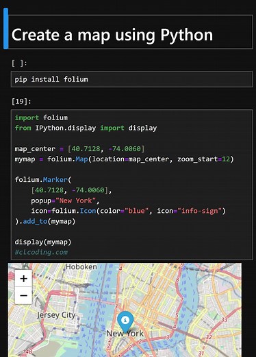 Create a map using Python | Python Coding