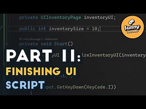 Finishing UI script - Inventory System in Unity tutorial P11