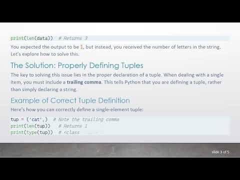 Understanding the len Function in Python: Counting Elements in a Tuple