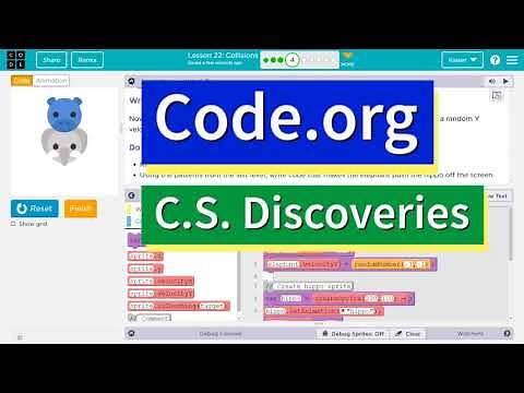 Code.org Lesson 23.3 Collisions | Tutorial with Answers | C.S. Discoveries Unit 3