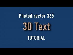 🎨 How to create nice 3D Text | PhotoDirector 12(365) Tutorial