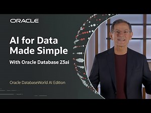 AI for Data Made Simple | Oracle DatabaseWorld AI Edition