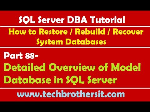 SQL Server DBA Tutorial 88-Detailed Overview of Model Database in SQL Server