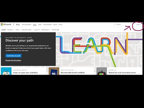 Creating an Account for Microsoft Learn
