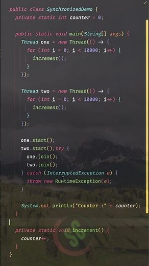 What is synchronized In Java #shorts