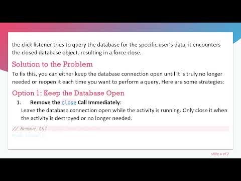 Resolving SQLiteDatabase Force Close Issues in Your Android App