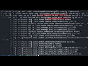 UnsupportedClassVersionError