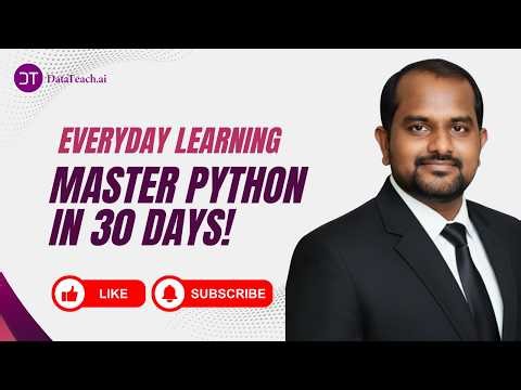 Introduction to python Programming-Master Python in 30 days Youtube Series