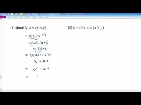 MATH3302 - 35 - Simplifying Boolean Expressions
