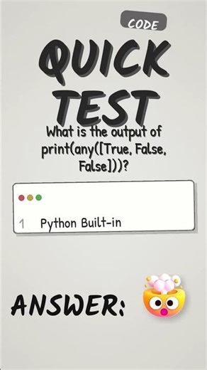 Python any() Function Output