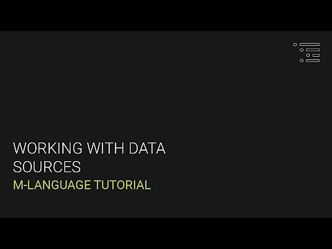 M Programming Language: Working with Data Sources