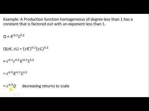 Homogeneous Production Functions