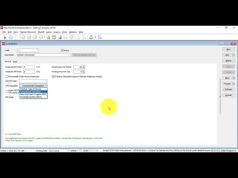SQL Payroll Software Tutorial 007 Maintain Contribution
