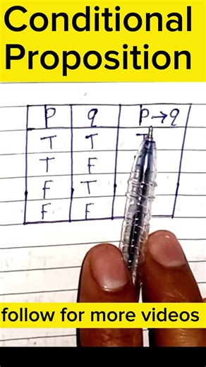 conditional proposition discrete mathematics | conditional statement | truth table| math