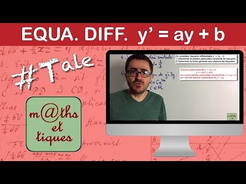 Solve a differential equation of the type y'=ay+b (1) - Terminale