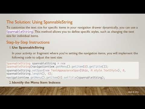 How to Change Navigation Group Item Size in Android Navigation Drawer