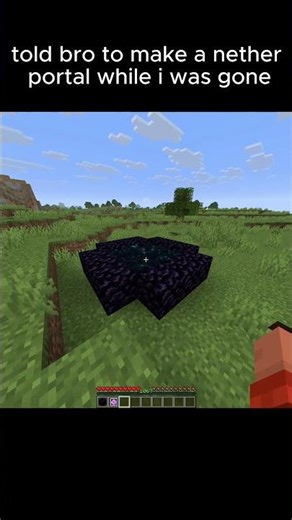 Told bro to make a nether portal #minecraft #minecraftmemes #minecraftshorts #shorts #fyp #viral