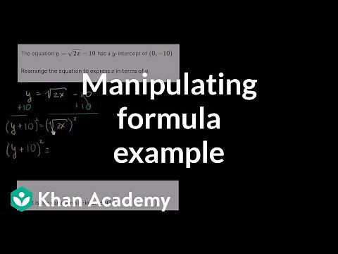 Manipulating formula example | Linear equations | Algebra I | Khan Academy