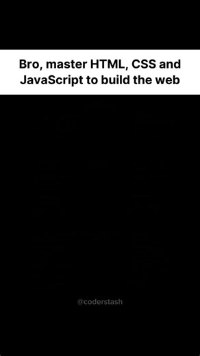 AI, ML, Data Science, Web, Apps on Instagram: "Bro, every frontend journey starts with the basics — HTML for structure, CSS for styling, and JavaScript for interactivity. Once you master these three, you’ve built the strongest foundation to grow as a frontend developer and create amazing websites. #webdesign #code #web #programming #coding #python #developer #java #webdevelopment #webdesigner #javascript #frontend #frontenddeveloper #html #css #js"