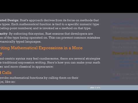 Understanding Math Syntax in Rust: Embracing Classical Expressions