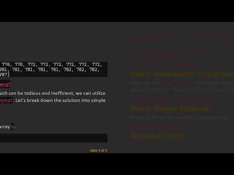 How to Create a Numpy Array of Repeating Values Easily