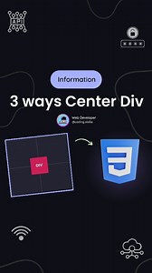 196K views · 3.2K reactions | 3 Excellent Ways to Center Div  With...
