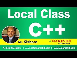 Local Class | C ++ Tutorial | Mr. Kishore