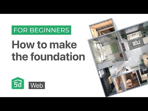 How to make the foundation | WEB platform | Planner 5D tutorial for beginners