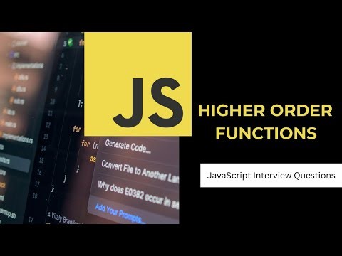 Higher Order Functions in JavaScript | JavaScript Interview Question | Simple Tutorial