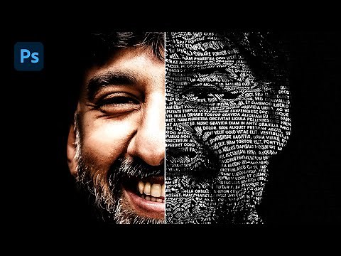 Text Portrait effect - Photoshop Tutorial