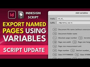 InDesign Export Named Pages Using Variables