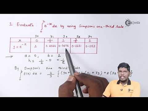 Simpsons One Third Rule Problem No 1 - Numerical Integration - Diploma Maths II