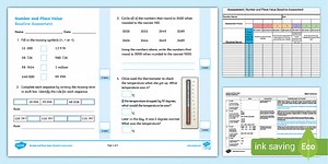 Year 6 Number and Place Value Baseline Assessment and Tracker