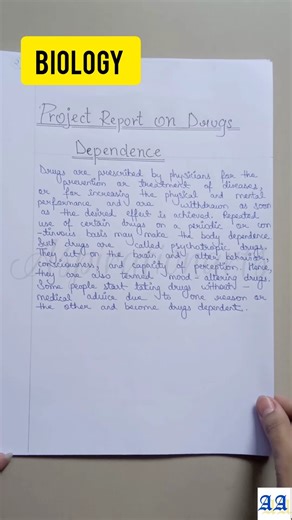 Biology Project File Class 12 #aspirationarts #shorts