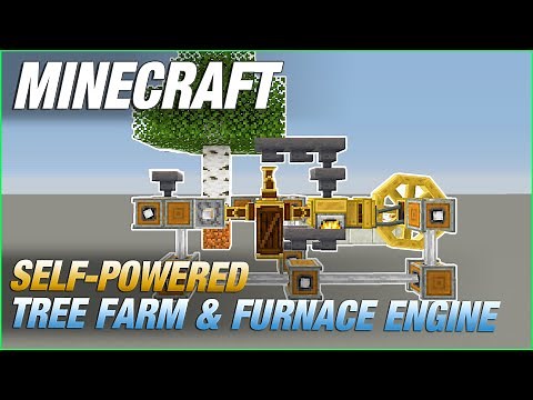 Create Mod Tree Farm & Furnace Engine - Minecraft Tutorial
